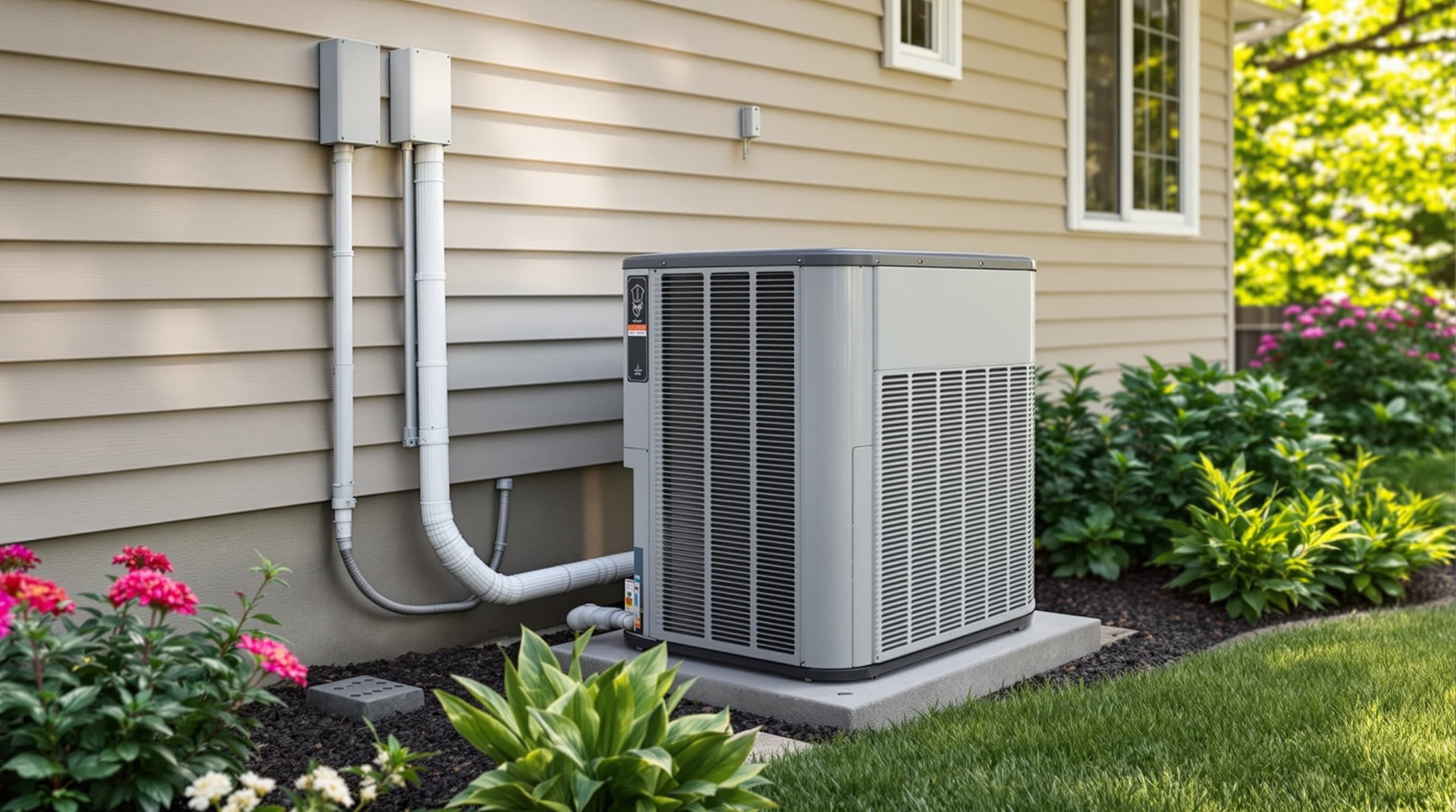 Heat pump outdoor unit installation