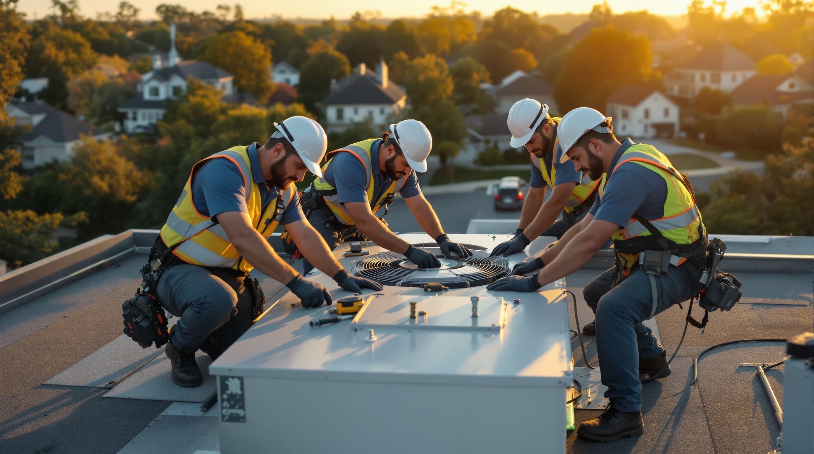 Island Comfort HVAC crew at work