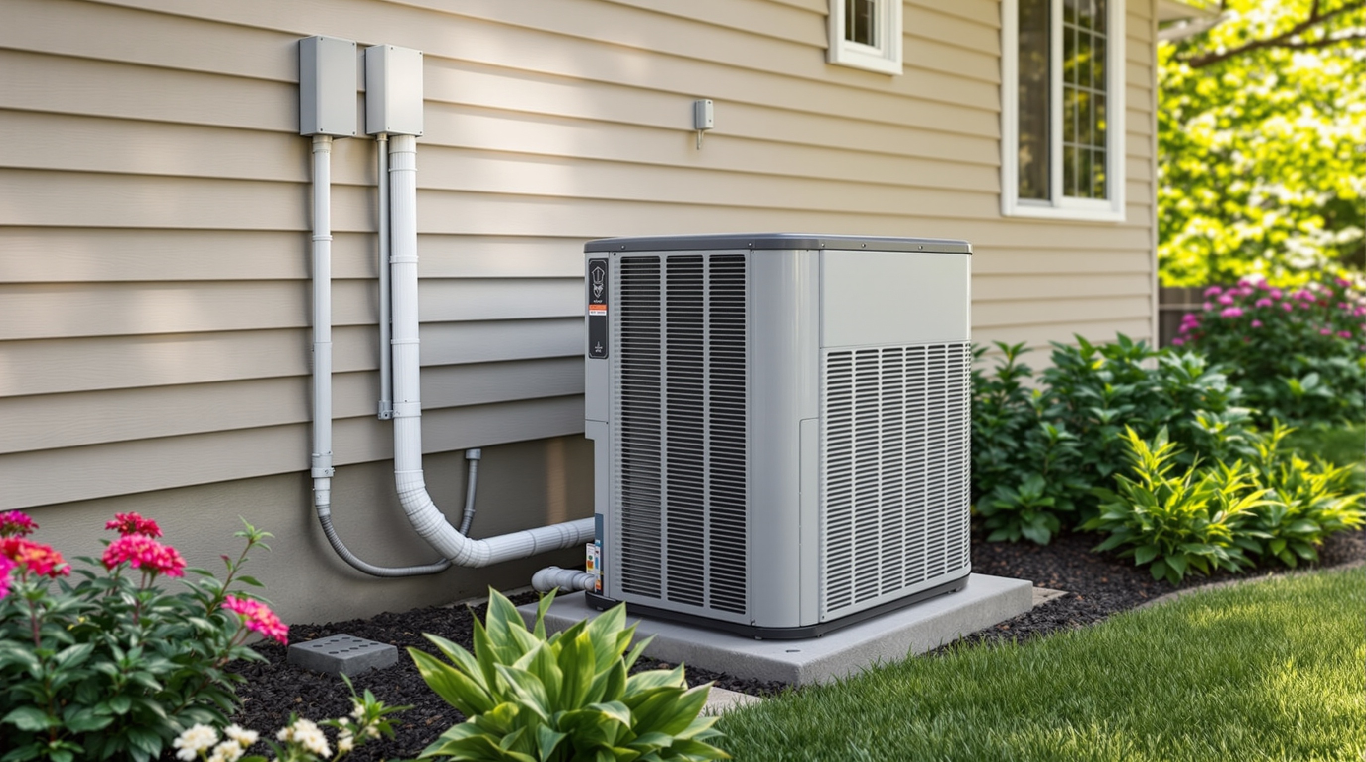 Heat pump outdoor unit installation